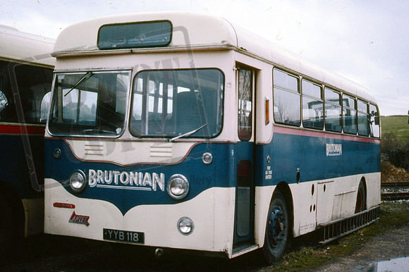 Brutonian YYB118 in the depot yard in April 1979