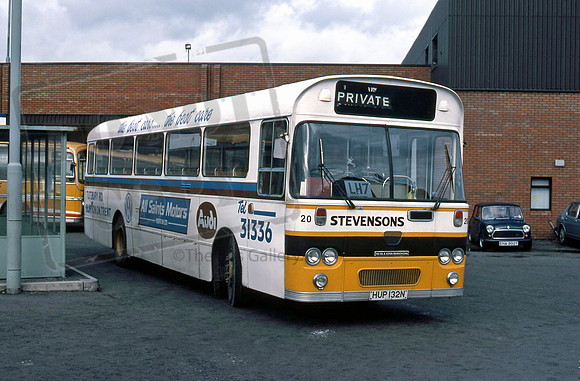 Stevensons HUP132N at Rugeley in Nov84