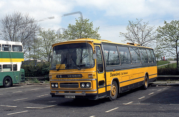 Stevensons XTF827L in Derby in May89