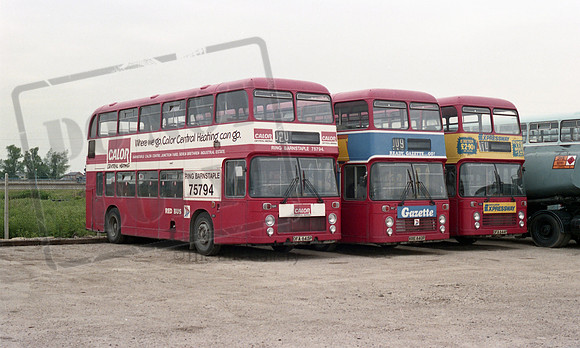 Cambus ex Red Bus OFA645P Cambridge depot RP31 070686 025