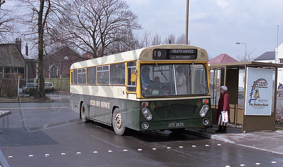Green Bus OTF357K Cannock RP3 160486