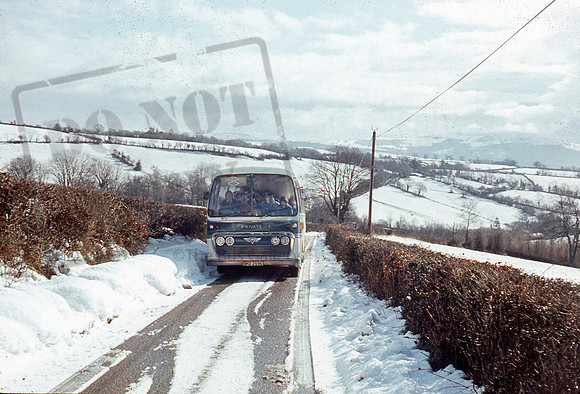 Ham of Flimwell SKD255G in snowy Herefordshire in 3/79
