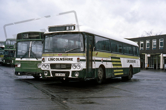 Lincolnshire SJA363J at Scunthorpe in 12/86