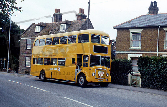 East Kent driver trainer PFN867 at Sarre in 9/79