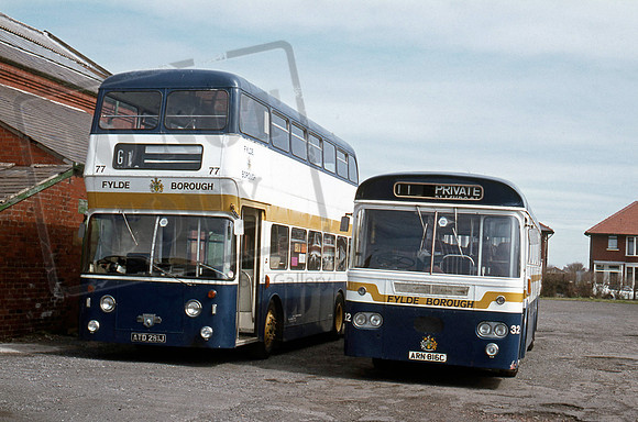 Fylde ARN816C and ATD281J depot yard 4/82