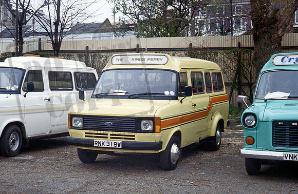 Kingsferry RNK318W at Margate in 1981
