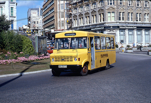 Bournemouth Yellow Buses BRU207T in 9/84