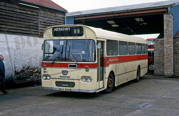 Hedingham Omnibus RGV284N Sible Hedingham 3/88