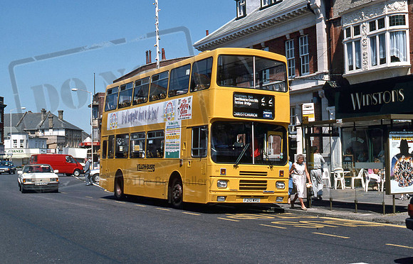 Bournemouth Yellow Buses F210WRU in 7/99