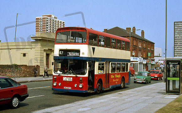 Blue Triangle CWG687V at Bank Hall in 5/92