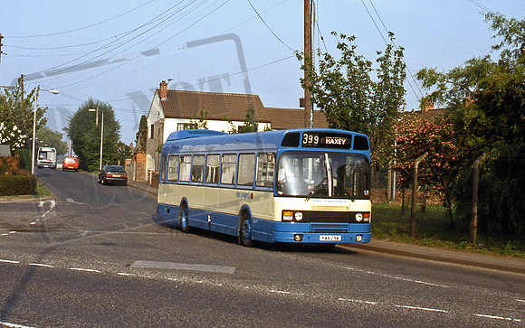 Isle Coaches KWA24W Haxey 5/92